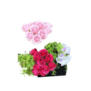 Ramo de Rosas de Seda de 10 Cabezas de Meiyu Craft Flower Factory, Tacto Natural, Decoración de Bodas, Flores para Mesa - Product Image 5