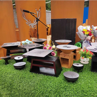 BBQ 2024 nouveau Design barbecue brasero table extérieure foyer Corten Barbecue Grill extérieur barbecues pour réunion de famille