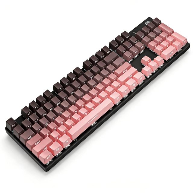 OEM ODM GK400F Mechanical Gaming Keyboard 104 Keys Wired Keyboard with Brown Switches Mixed Lighting DoubleShot ABS Keycaps for
