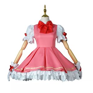 Conjunto Versátil de Disfraz de <span class=keywords><strong>Cosplay</strong></span> de Batalla de <span class=keywords><strong>Sakura</strong></span> en Rojo y Blanco Vestido de Anime con Componente de Vestidos - Product Image 4