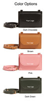 # Dompet Selempang Mewah RFID Custom PA0120, Dompet Kartu, Sarung Bahu, Kulit PU Vegan, Dompet Minimalis dengan Tali Bahu