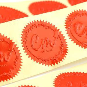 Waterproof Glossy Stylus Self-Adhesive Die Cut Gift & Craft Label <b>Paper</b> Circular Labels 45mm Gold Silver Red Colors Sticker - Product Image 5