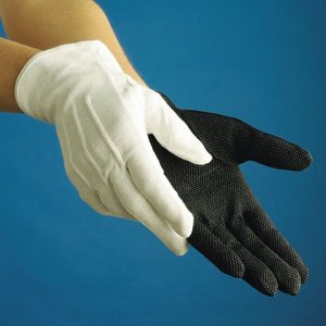 Guanti a mano in cotone bianco di alta qualità con impugnatura elastica antiscivolo traspirante e resistente per sfilate uniformi cerimoniali - Product Image 2