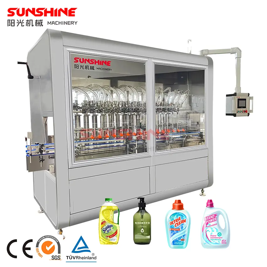 Pabrik Pabrik Tiongkok pasta pembersih tangan cairan kental alkohol mesin garis pengisi cair cuci tangan