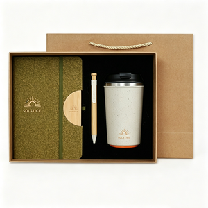 Juego de Regalo Corporativo de Lujo de 3 Piezas, Ecológico, Cuaderno, Vaso y Bolígrafo, Caja de Regalo con Marca Personalizada, Regalo de Bienvenida para Empleados, Regalo Empresarial - Product Image 1