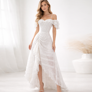 Vestidos de Encaje Blanco al por Mayor, Estilo Victoriano, Coqueto, Bohemio, Cottagecore, para Damas de Honor, Invitadas de Boda y Playa, para Boutique, Fabricación OEM y ODM - Product Image 1