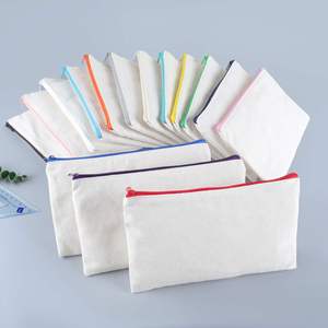 Trousse à crayons en toile portable avec fermeture éclair, pochette cosmétique pour étudiantes, sac imprimé avec logo, pliable, 21*13 cm, modèle d'origine Wenzhou - Product Image 1