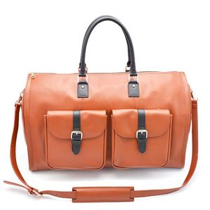 Bolsa de Ropa de Cuero Duradera, Impermeable, para Viajes, con Cubierta Antipolvo para Ropa de Negocios, Tipo Tote de Lujo, Muestra Gratis - Product Image 2