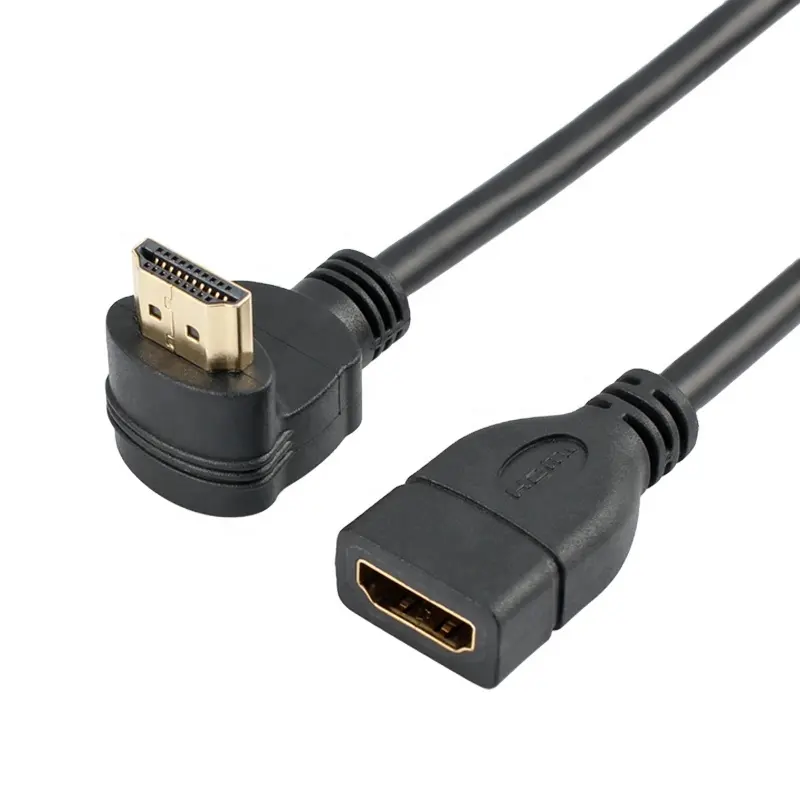 ULT-unite 90 Degree HDMI Male to Female Adapter Up Down Angle HDMI Extension Cable