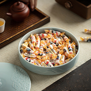 Chinese Style Porcelain Fruit Dish With Lid Round Luxury Retro Wedding Tea Party Serving Tray For Home Living Room - Product Image 4