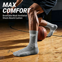 Chaussettes de sport pour hommes, personnalisées, rembourrées, pour la course à pied, la gym, respirantes, antidérapantes, imperméables, antibactériennes, douces, en coton respirant