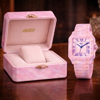 Asta Montre Quartz Femme Acétate Luxe Chiffres Romains Style Coréen Logo Perso OEM