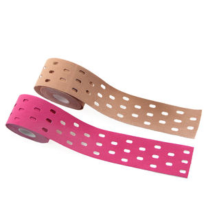 Pita otot kinesiologi pelubang katun, pita perekat olahraga tahan air tembus udara dengan pola cetak untuk mendukung sendi - Product Image 4