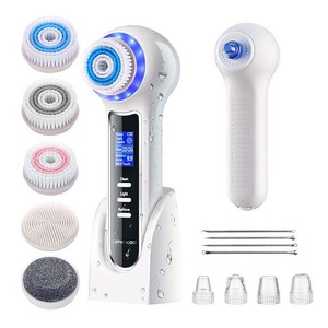 Brosse rotative pour le nettoyage du visage, élimination des points noirs, minuterie sonique étanche - Product Image 5