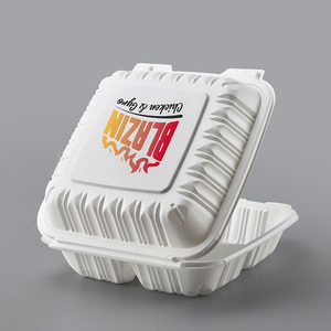 Phân hủy sinh học thực phẩm container lò vi sóng nhựa logo in mfpp hộp đựng thức ăn vỏ sò Hộp Ăn Trưa Takeaway bao bì thực phẩm - Product Image 6