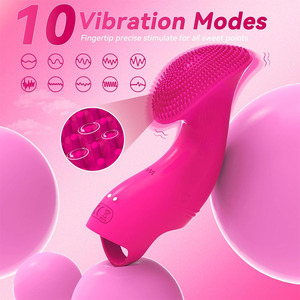 Mini Vibratore da Dito a 10 Velocità, Stimolatore Clitorideo/Punto G/Perle del Capezzolo, Ricaricabile USB, Impermeabile, 100g, per Donne e Coppie - Product Image 1