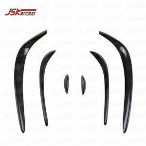 CANARDS DE PARACHOQUES DELANTERO DE FIBRA DE CARBONO ESTILO REVOZ para <span class=keywords><strong>MERCEDES</strong></span> <span class=keywords><strong>BENZ</strong></span> W205 <span class=keywords><strong>C180</strong></span> C200 C260 <span class=keywords><strong>SPORT</strong></span> 2015-2016 - Product Image 1