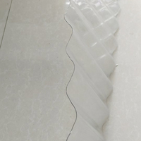 Plaque de toiture transparente en PC de haute qualité, résistante aux UV, 0,5 mm, design moderne, ondulée, étanche, service de découpe, marque Melic