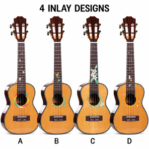 <span class=keywords><strong>Ukulele</strong></span> da Concerto 23 Pollici All'Ingrosso, Top in Cedro Massello, Fondo e Fasce in Palissandro, Finitura Lucida, 4 Corde, <span class=keywords><strong>per</strong></span> <span class=keywords><strong>Principianti</strong></span> - Product Image 3