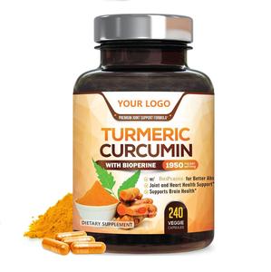 OEM ODM prend <span class=keywords><strong>en</strong></span> charge les compléments alimentaires pour la santé immunitaire, curcuma curcumine 95% pur <span class=keywords><strong>en</strong></span> capsules pour adultes, 60 capsules/flacon - Product Image 1