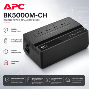 500VA กันไฟกระชากแบตเตอรี่300W อเนกประสงค์สำหรับสมาร์ททีวีเครื่องเล่นมีเดียเครื่องเล่นเกมคอนโซล BK500M-CH - Product Image 6