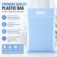 Sacchetti di Plastica Impermeabili Riutilizzabili all'Ingrosso con Manico Fustellato per Imballaggio al Dettaglio di Abbigliamento, Cosmetici, Libri