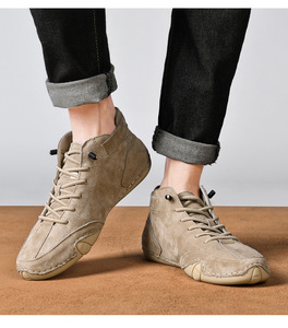 Sneakers da Uomo di Grande <span class=keywords><strong>Taglia</strong></span> 47 <span class=keywords><strong>48</strong></span>, Scarpe Casual in Vera Pelle, Calzature Retrò con Lacci, Morbide e Traspiranti per Camminata, Corsa e Tennis - Product Image 3