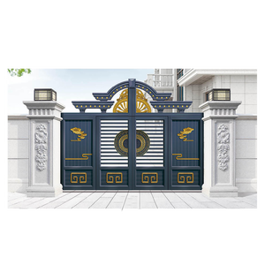 중국에서 만든 레트로 스타일 농장 사원 레이저 컷 주요 전기 슬라이딩 게이트 라이트 힌지 래치 디자인 파키스탄 - Product Image 1