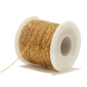 Chaîne en acier inoxydable Aceworks dorée/acier de 2 mm en forme de gourde pour la fabrication de bijoux DIY, origine Chine, vente en gros - Product Image 1
