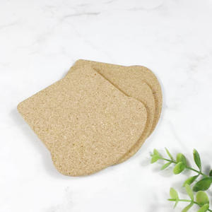 Posavasos de corcho con forma de pan, 100x100mm, 5mm de grosor, alfombrillas aislantes del calor para protección de bebidas, diseño irregular, color sólido - Product Image 2
