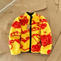 Veste d'hiver réversible OUNA de haute qualité pour homme, avec fermeture éclair, motif camouflage Sherpa sur le devant, coupe-vent en polaire, vente en gros