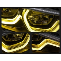 Ensemble de projecteurs LED DRL bicolores de style cuillère de haute qualité, compatibles avec les phares de la Série 4 F32 Coupé 2013 à 2020, mise à niveau