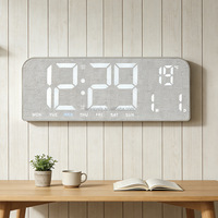 Horloge murale de table numérique LED multifonctionnelle YIDA TIME avec affichage de la température, de la date, du jour de la semaine et veilleuse