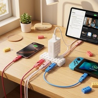 Cable USB Multifuncional 4 en 1 con Conector Tipo C, Carga Rápida QC de 60W, Cable de Carga de Silicona para Samsung, iPhone, Android, 1m, 1.5m, 2m