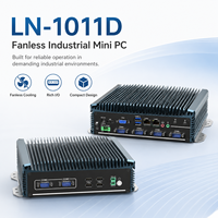 Mini PC sin Ventilador para Kiosco, Doble LAN, 6 Puertos COM, USB, Salida de Audio y Pantalla, Compatible con Windows y Linux, para Integración con Equipos
