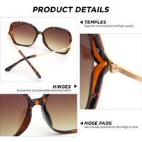 Lunettes de soleil tendance 2026, style tortue audacieux, unisexe, protection UV400, logo personnalisé, marque OEM, design de créateur, mode haut de gamme