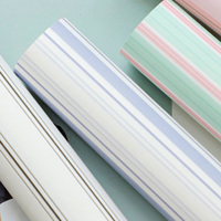 Papier d'emballage rayé minimaliste, papier kraft de haute qualité pour bouquets de fleurs et emballages cadeaux