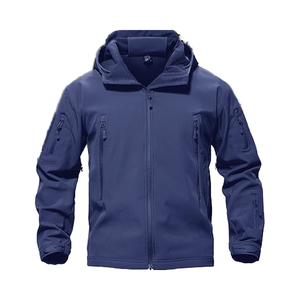 Giacca antipioggia da uomo Soft Shell invernale in pile caldo foderato giacca impermeabile da esterno lungo cappotto invernale cappuccio antipioggia escursionismo - Product Image 5