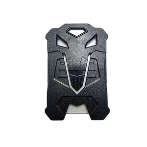 Nuevo tarjetero transfronterizo para PC, diseño vertical de diamante negro, estilo mecha robusto, protector de tarjetas de identificación, porta documentos. - Product Image 5