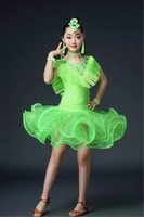 Nouvelle robe de danse latine à franges pour filles, idéale pour les compétitions et les spectacles