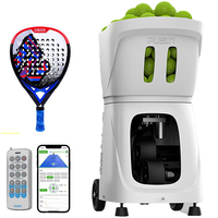 Máquina de Práctica de Pádel Pusun Smartpro, Robot Automático de Alimentación de Pelotas con Control por Aplicación y Múltiples Modos de Entrenamiento para Jugadores