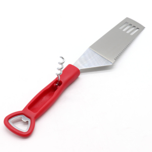 EVERSUN ESPC-071 Pala para <span class=keywords><strong>Pizza</strong></span> 2 en 1 de Acero Inoxidable, Servidor de Tartas y Postres, y Sacacorchos para Botellas de Vino - Product Image 1
