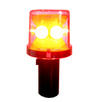 Balise solaire améliorée à 6 LED avec clignotement synchronisé pour un effet d'avertissement uniforme, lumière d'avertissement routière blanche en matériau PC/ABS