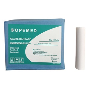 Pansement en gaze Opemed 7,5 cm x 3 m en coton pur, pansement jetable à usage médical - Product Image 4