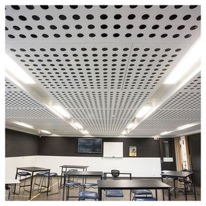 Système de <span class=keywords><strong>plafond</strong></span> à grille en aluminium Théâtres Bureaux Excellente réduction du bruit Plafonds perforés - Product Image 2