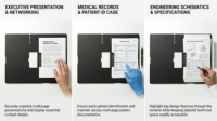 Porte-documents A4 étanche à double clip pour infirmières, en plastique pliable, avec logo personnalisé pour accessoires de bureau, dossier personnalisé en gros