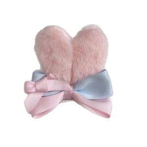 Cute plush ear <b>bow</b> bunny ear hair <b>clip</b> girl hair accessory water color sweet hair accessory hair <b>clip</b> lolita head accessory - Product Image 5