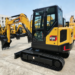 Nouvelle pelle sur chenilles compacte SY55U à oscillation zéro de 5,5 tonnes pour projets de canalisations urbaines et municipales - Product Image 3