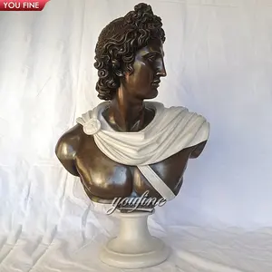 Sculpture de buste Apollo en Bronze, objet décoratif de haute qualité, luxueux