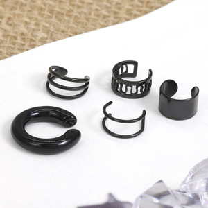 Clip d'oreille tendance en acier inoxydable non-perçant, plaqué or, hypoallergénique, fausse <span class=keywords><strong>piercing</strong></span> en forme de C, manchette d'oreille pour cartilage, boucle d'oreille enveloppante - Product Image 5